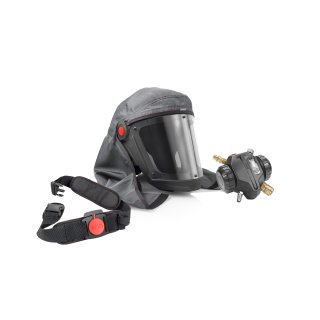 SATA air vision 5000 Atemschutzhaube Set mit Haube, Gurt, Luftreguliereinheit - Version ohne Aktivkohleadsorber