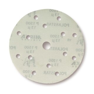Mirka Polarstar Schleifscheiben Ø 150 mm Grip gelocht P320 bis P1500 (50 Stk)